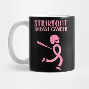 Baseball Strike out Breast Cancer Mug